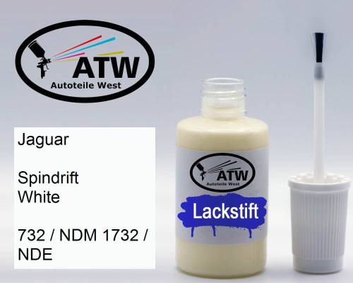 Jaguar, Spindrift White, 732 / NDM 1732 / NDE: 20ml Lackstift, von ATW Autoteile West.